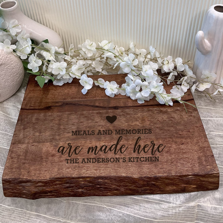 Luxedesigns Personalized Live Edge Mango Wood Cutting Board / Butcher's